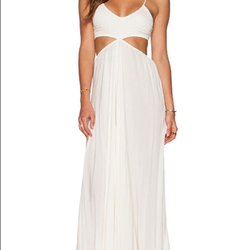 Indah white goddess dress XS